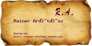 Rainer Arétász névjegykártya